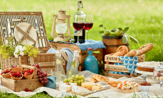 Lunchpaket oder Picknickkorb